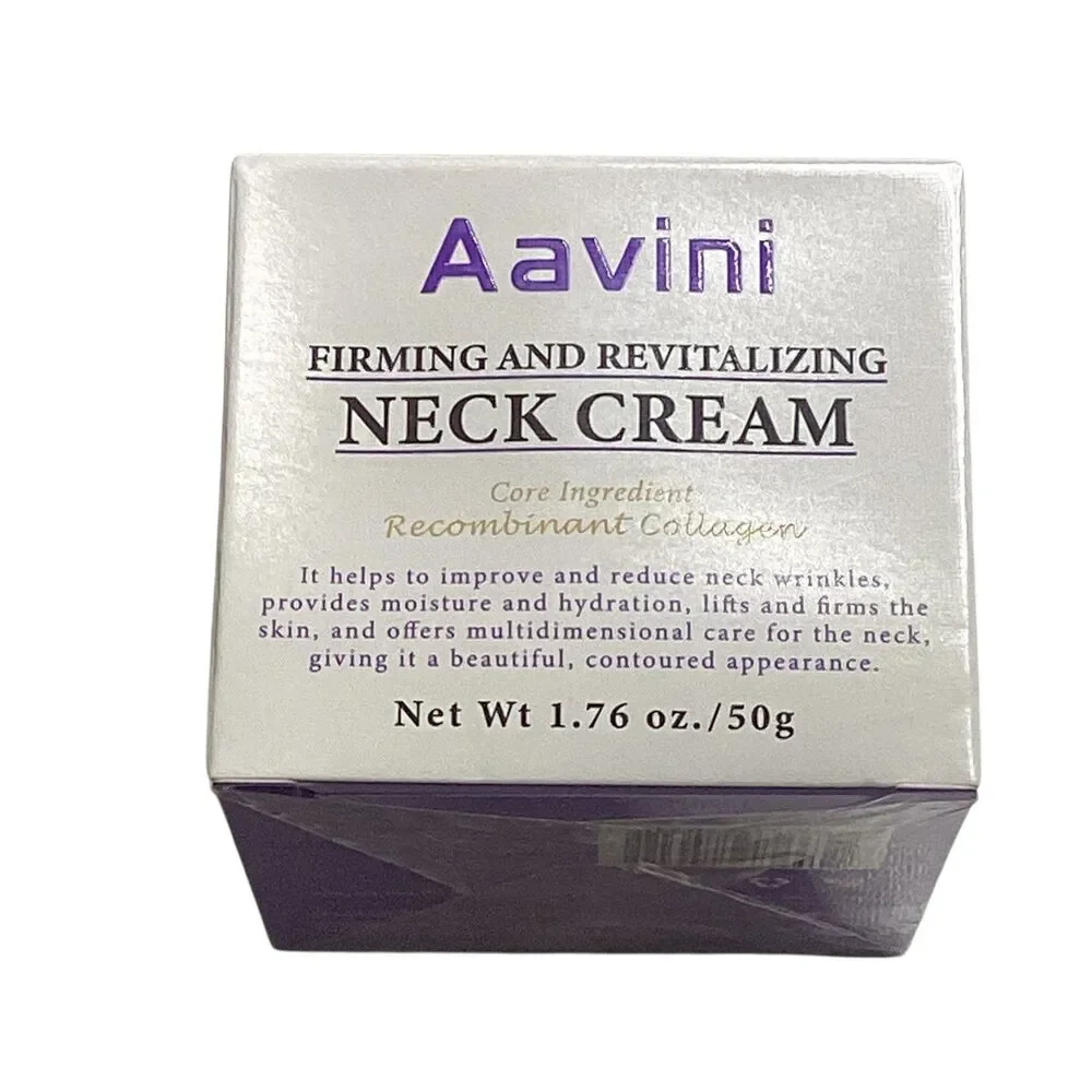 Aavini Firming and Revitalizing Neck Cream Recombinant Collagen 1.76oz 50g New